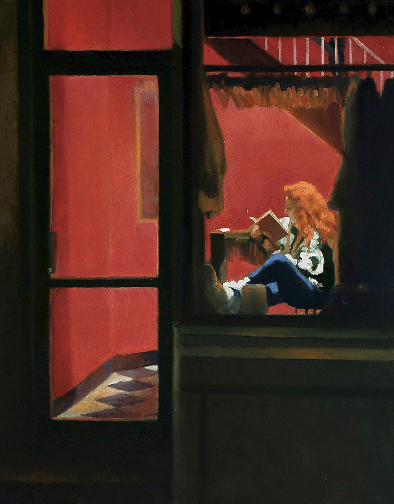 Coat check girl Nigel Van Wieck